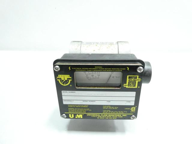 UFM MN-ASB15GLM-8-1500V.9-A1WU-C VARIABLE AREA FLOW METER 3-15GPM 1IN NPT