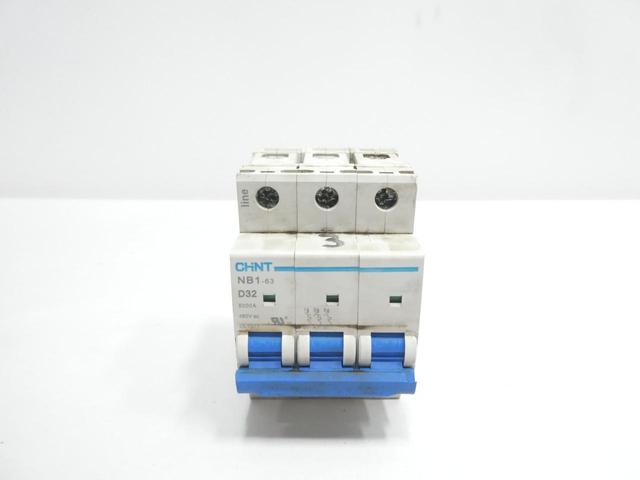 CHINT NB1-63 D32 MINIATURE CIRCUIT BREAKER 3P 32A AMP 480V-AC