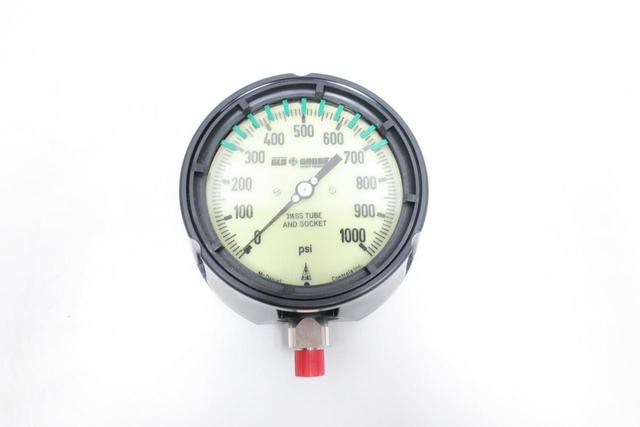 MCDANIEL CONTROLS MPB/SAKG AB21031 PRESSURE GAUGE 4-1/2IN 0-1000PSI 1/4IN NPT