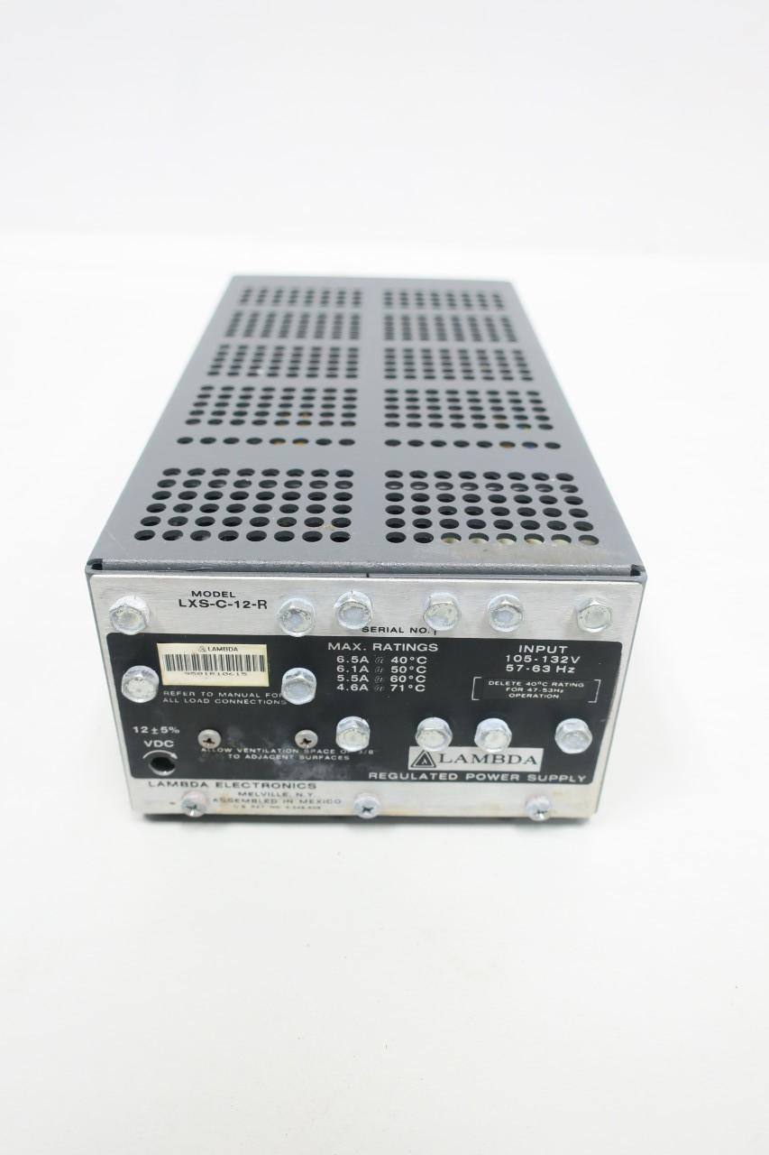 LAMBDA LXS-C-12-R AC TO DC REGULATED POWER SUPPLY 105-132V-AC 12V-DC