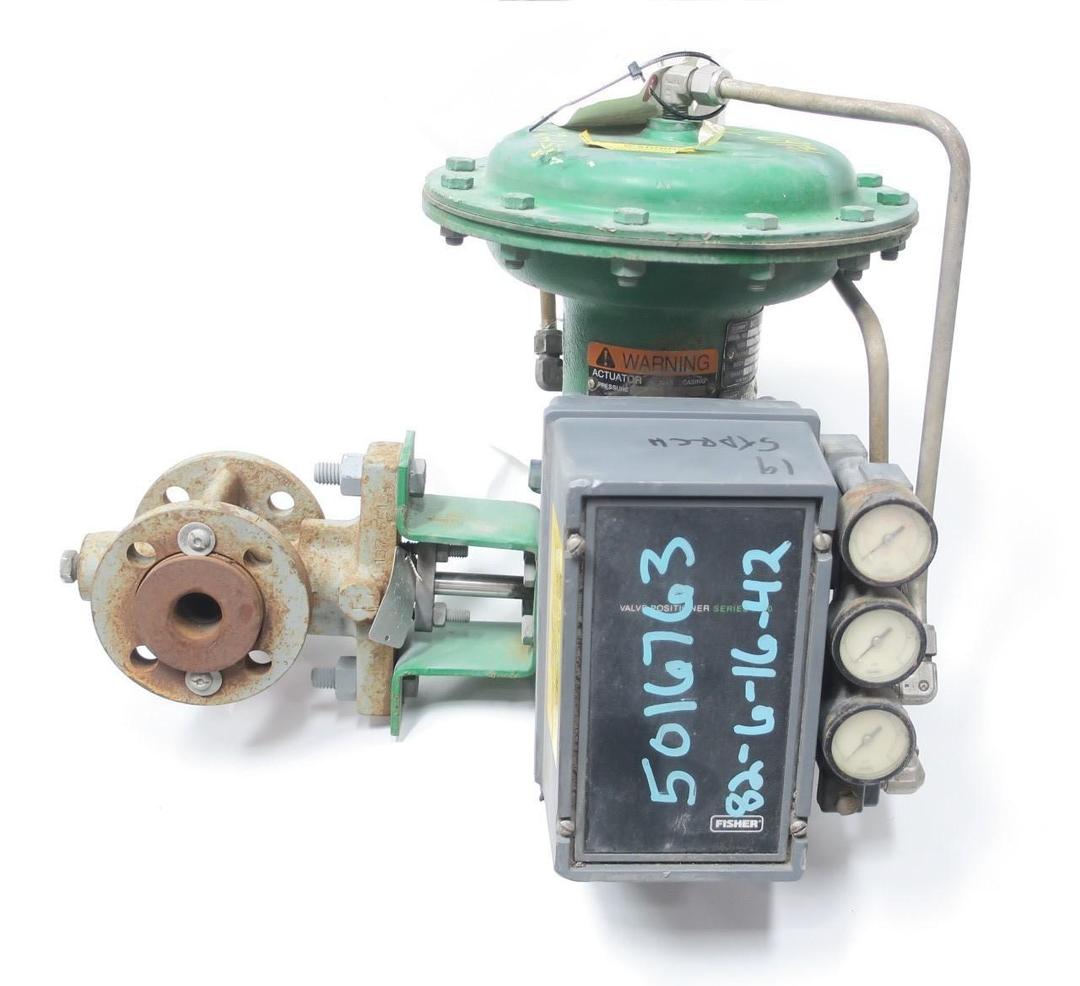 FISHER V150 1052 3610J PNEUMATIC STEEL FLANGED CONTROL VALVE 1IN 150
