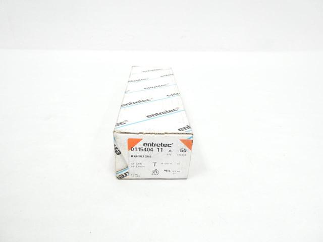 BOX OF 50 ENTRELEC 0115404 11 M 4/6 SN.3 GRIS TERMINAL BLOCK