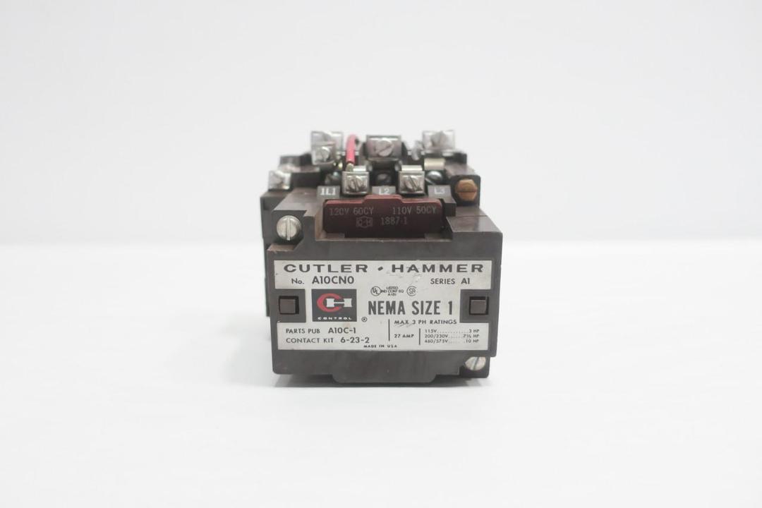 CUTLER HAMMER A10CN0 SIZE 1 MOTOR STARTER 120V-AC 10HP