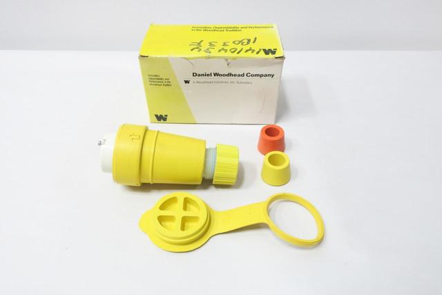 Daniel Woodhead 29W76 Watertite Locking Connector 3p 4w 30a Amp 480v-ac
