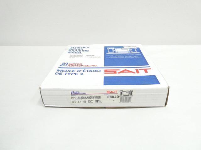 UNITED ABRASIVES 28040 SAIT GRINDING WHEEL 10IN X 1IN X 1-1/4IN