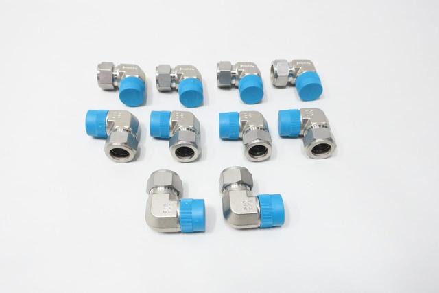 BOX OF 10 SWAGELOK SS-1210-2-12 STAINLESS PIPE ELBOW 3/4IN TUBE X 3/4IN NPT
