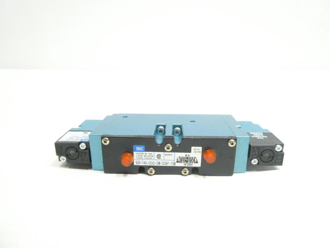 MAC 93A-FAB-000-DM-DDAP-1DM PNEUMATIC SOLENOID VALVE 24V-DC 120PSI