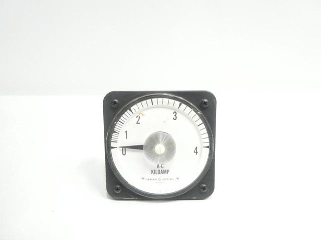GENERAL ELECTRIC GE 50-105141LSSN2 AMMETER 0-4AC KILOAMP