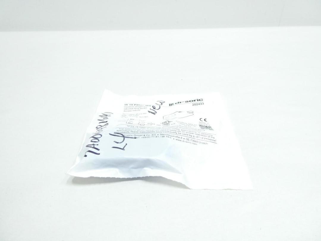 DI-SORIC IR 15 PSOK-IBS 202433 INDUCTIVE RING PROXIMITY SENSOR 10-35V-DC