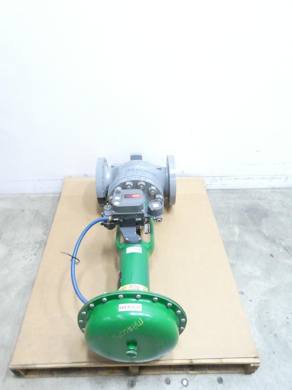 FISHER ED 667 DVC6200HW2 SIZE 50 PNEUMATIC STEEL FLANGED CONTROL VALVE 6IN 300