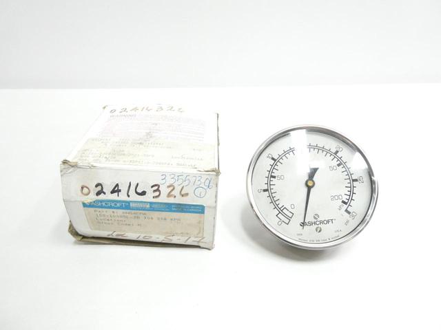 ASHCROFT 100-1008SL-2B-30#/200KPA PRESSURE GAUGE 100MM 0-30PSI 1/4IN NPT