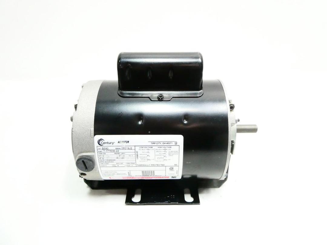 CENTURY B590 7-177636-22 AC MOTOR L48Y 1PH 1/2HP 3450RPM 115/208-230V-AC