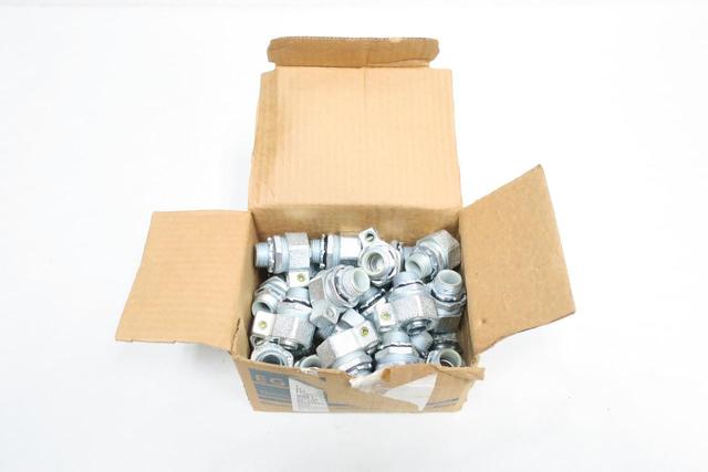 BOX OF 25 O-Z/GEDNEY 4Q-50LT GROUND-TITE STRAIGHT LIQUIDTIGHT CONNECTOR 1/2IN