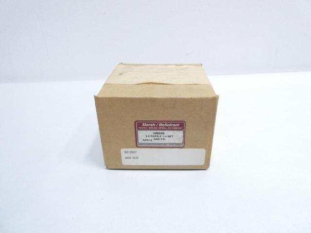 MARSH BELLOFRAM W6046 PRESSURE GAUGE 3-1/2IN 1/4IN NPT 0-60PSI