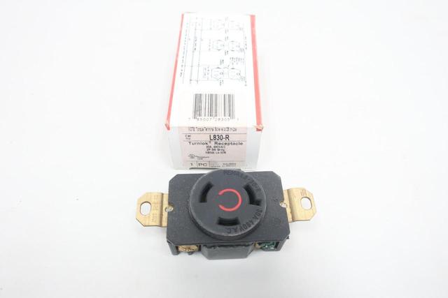 PASS SEYMOUR L830-R TURNLOK RECEPTACLE 2P 3W 30A AMP 480V-AC