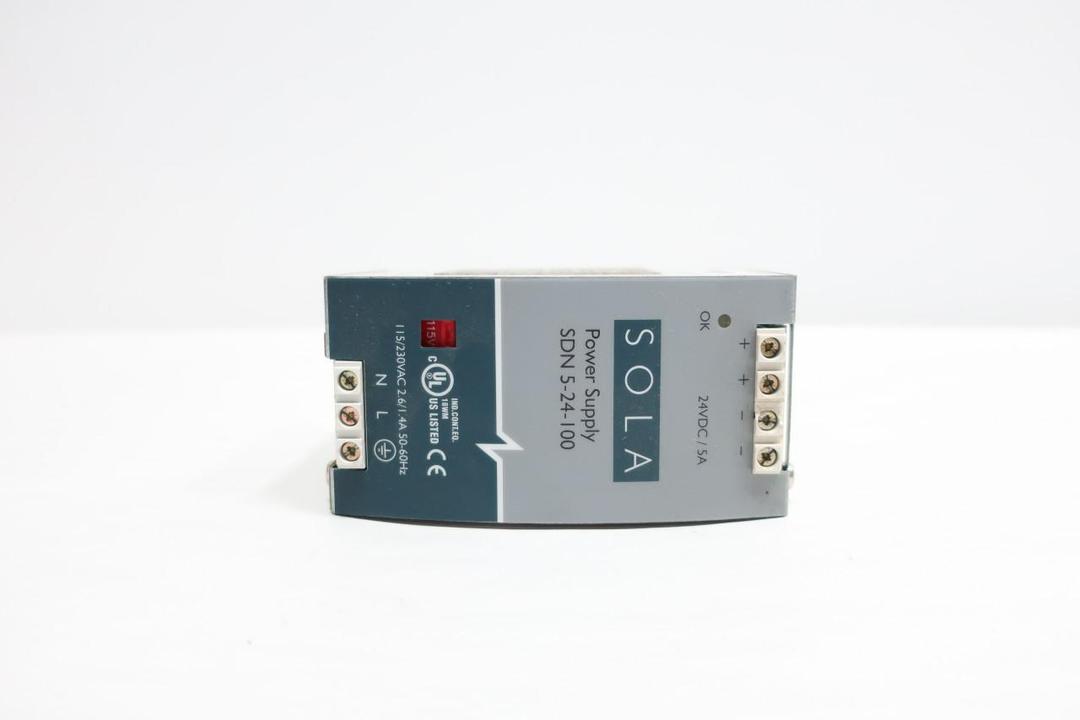 SOLA SDN5-24-100 POWER SUPPLY 115/230V-AC 5A 24V-DC