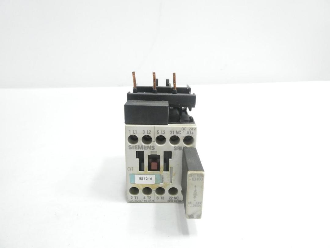SIEMENS 3RT1016-1BB42 AC CONTACTOR 24V-DC 20A AMP 5HP