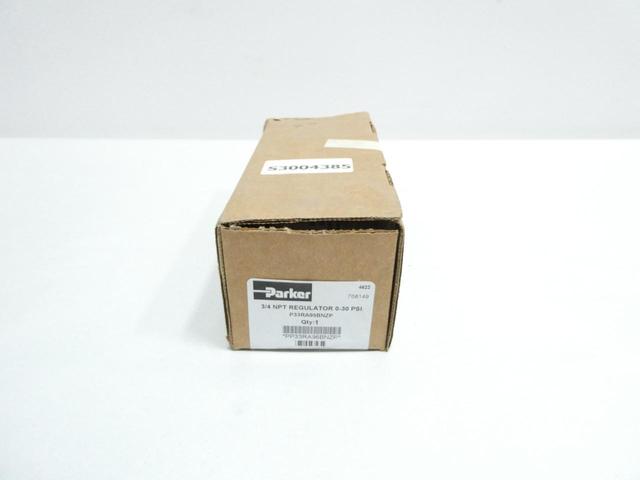 PARKER P33RA96BNZP PNEUMATIC REGULATOR 3/4IN NPT 0-30PSI
