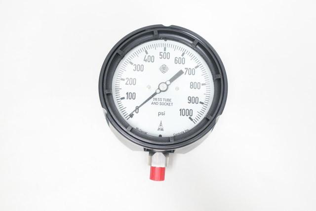 MCDANIEL CONTROLS MPB/SAK AB11011 PRESSURE GAUGE 4-1/2IN 0-1000PSI 1/4IN NPT