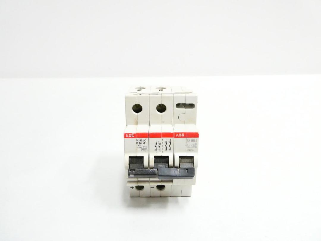 ABB S2 BM-2 S 282 UC K 63 A CIRCUIT BREAKER 2P 63A AMP 24V-AC 24V-DC