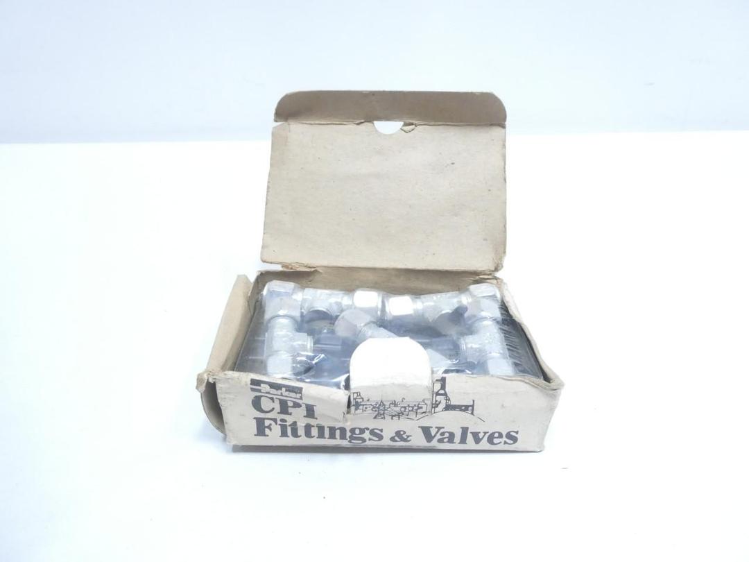 BOX OF 5 PARKER 6-6-4-SBZ-S STEEL PIPE TEE 1/4IN NPT X 3/8IN TUBE X 3/8IN TUBE