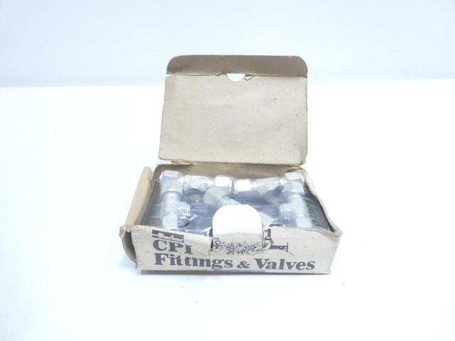 BOX OF 5 PARKER 6-6-4-SBZ-S STEEL PIPE TEE 1/4IN NPT X 3/8IN TUBE X 3/8IN TUBE