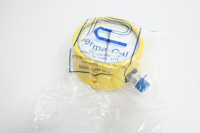 PERMA-CAL 121TID14Y23 PRESSURE GAUGE 4-1/2IN 0-3000PSI 1/2IN NPT