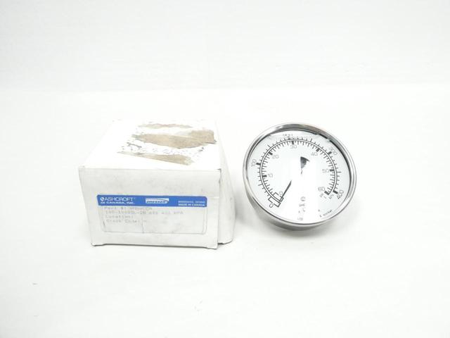 ASHCROFT 100-1008SL-2B-60#-400KPA PRESSURE GAUGE 100MM 0-60PSI 1/4IN NPT