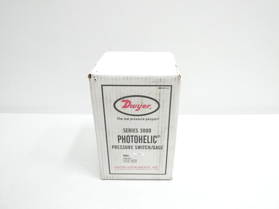 DWYER 3010-RMR W15Q PHOTOHELIC PRESSURE SWITCH/GAUGE