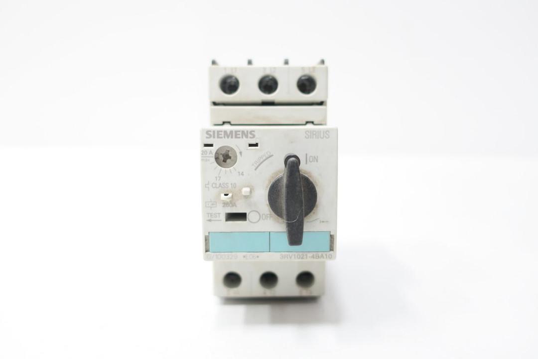 SIEMENS 3RV1021-4BA10 CIRCUIT BREAKER 14-20A AMP 15HP