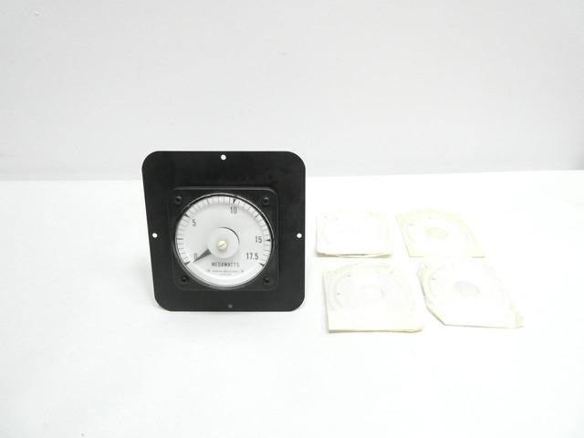 GENERAL ELECTRIC GE 50-103221AMGG1FAA POWER PANEL METER 0-17.5MW