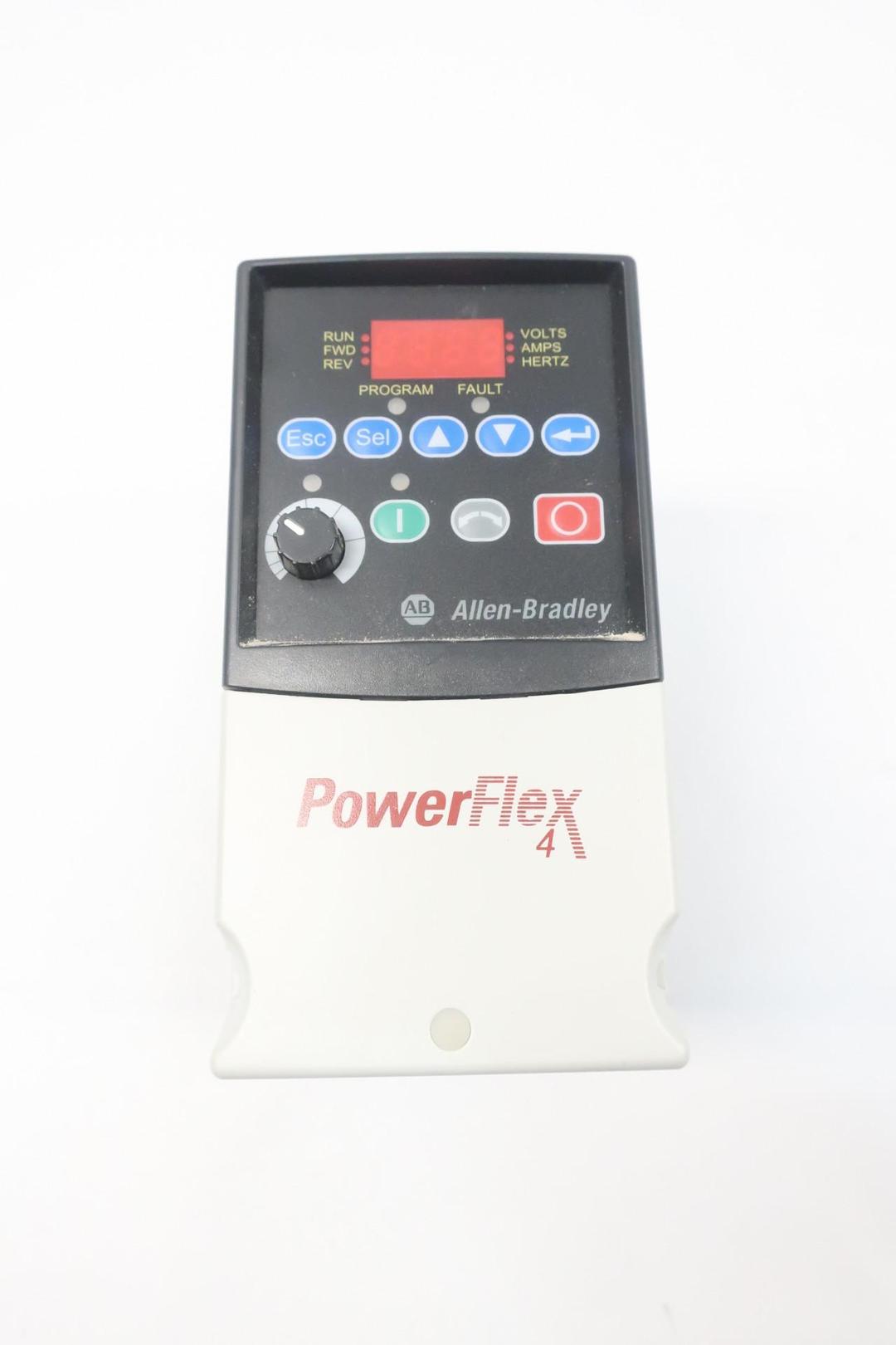 ALLEN BRADLEY 22A-D2P3N104 POWERFLEX 4 VFD MOTOR DRIVE 0-460V-AC 0-240HZ 1HP