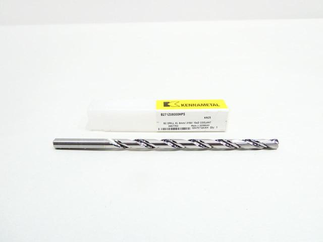 KENNAMETAL B271Z08000HPS SC CARBIDE DRILL BIT 8MM