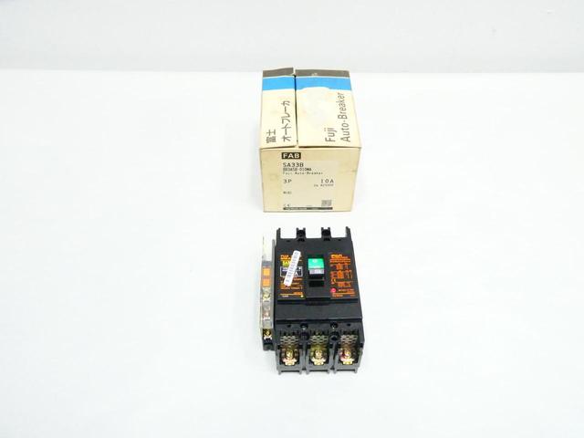 FUJI ELECTRIC SA33B BB3ASB-010WA MOLDED CASE CIRCUIT BREAKER 3P 10A AMP 550V-AC