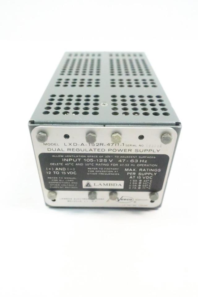LAMBDA LXD-A-152R-4711-1 DUAL REGULATED POWER SUPPLY 105-125V-AC 12-15V-DC