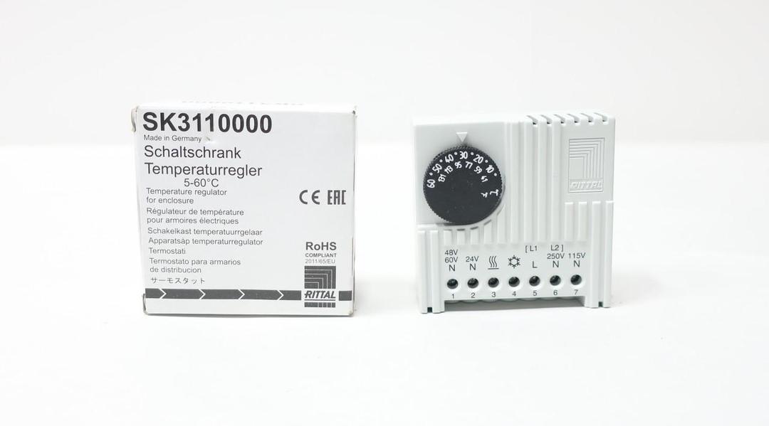 RITTAL SK3110000 TEMPERATURE REGULATOR FOR ENCLOSURE 5-60C 115/250V-AC
