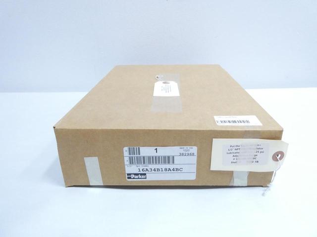 PARKER 16A34B18A4BC FILTER, REGULATOR AND LUBRICATOR COMBO 1/2IN NPT