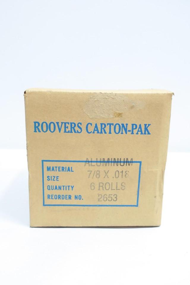 BOX OF 6 ROOVERS 2653 ALUMINUM EMBOSSING TAPE ROLL 7/8IN X 0.018IN