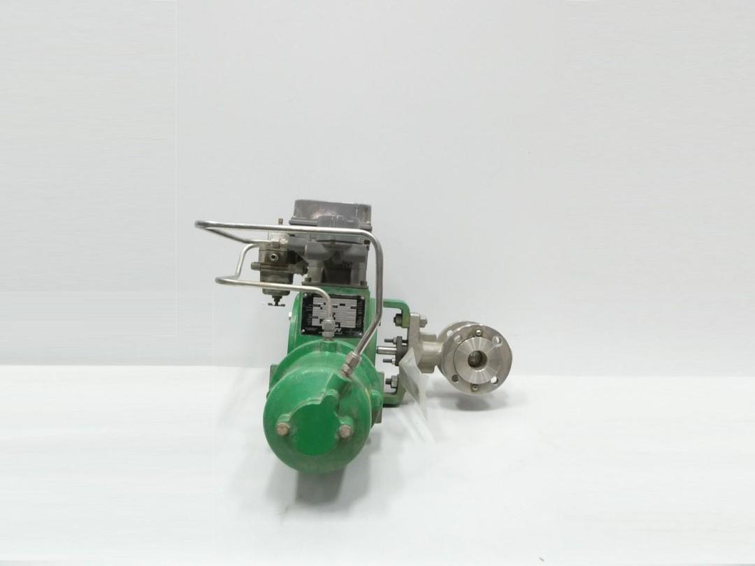 FISHER V150 1061 DVC6020 PNEUMATIC STAINLESS FLANGED CONTROL VALVE 1-1/2IN 150