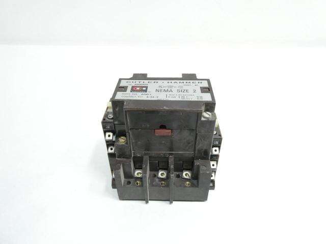 CUTLER HAMMER A10DN0 SIZE 2 AC CONTACTOR 120V-AC 45A AMP 25HP