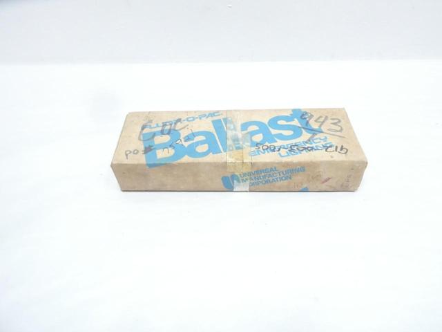 UNIVERSAL MANUFACTURING 8400 FLUOR-O-PAC FLUORESCENT BALLAST 120/277V-AC