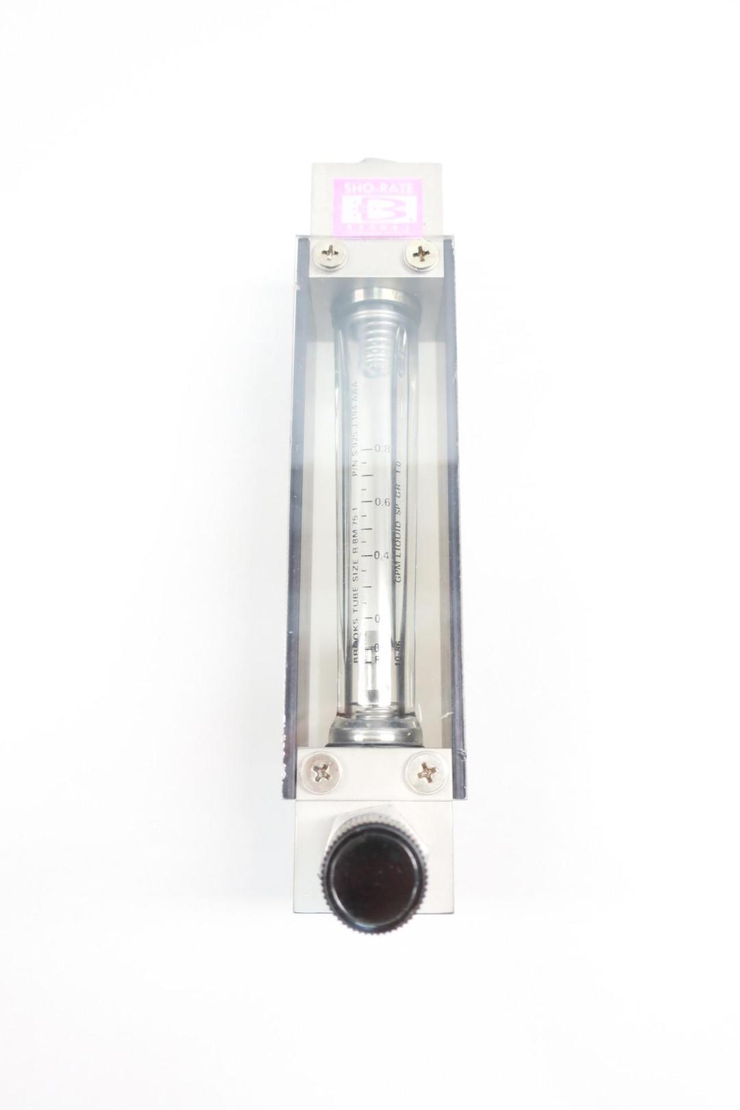 BROOKS 1358CB1C1CAA VARIABLE AREA FLOW METER 0-0.8GPM 3/8IN NPT