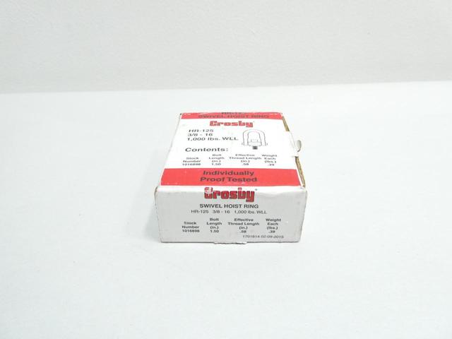 CROSBY HR-125 SWIVEL HOIST RING 3/8-16