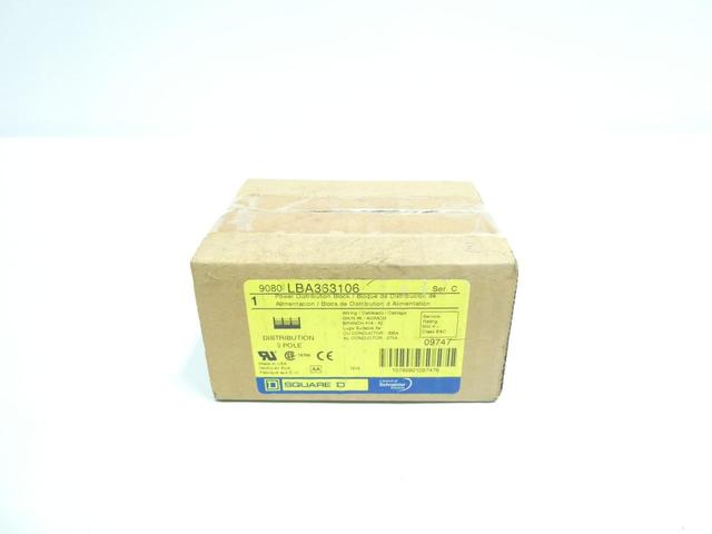 SQUARE D 9080 LBA363106 POWER DISTRIBUTION BLOCK 600V-AC 335A