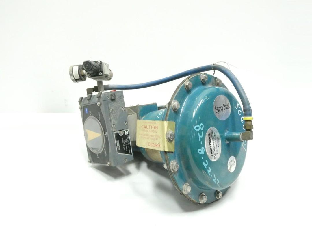 DEZURIK BHP BLX V100 PNEUMATIC STAINLESS LUGGED BUTTERFLY CONTROL VALVE 4IN 150