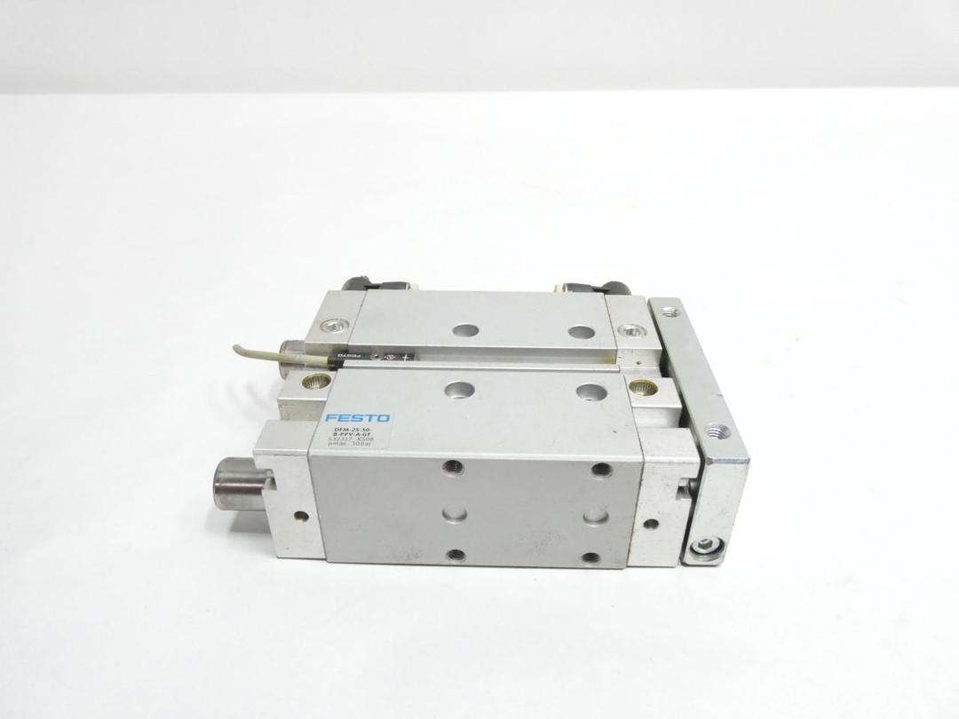 FESTO DFM-25-50-B-PPV-A-GF GUIDED SLIDE CYLINDER 25MM 50MM 10BAR