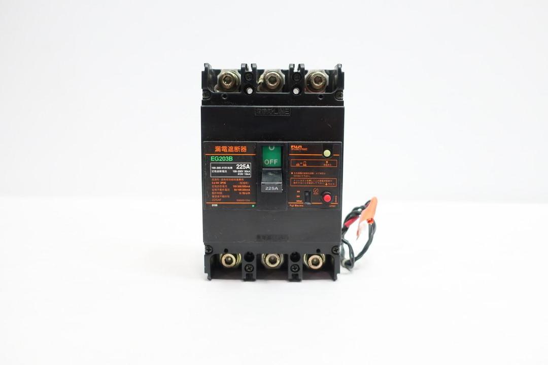 FUJI ELECTRIC EG203B MOLDED CASE CIRCUIT BREAKER 3P 225A 100-200V-AC