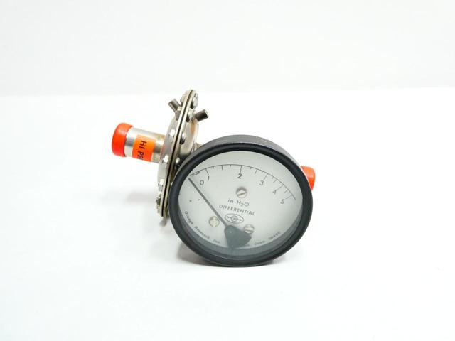 ORANGE RESEARCH 1831DG-1C-3.5L PRESSURE GAUGE 3-1/2IN 1/4IN NPT 0-5IN-H2O