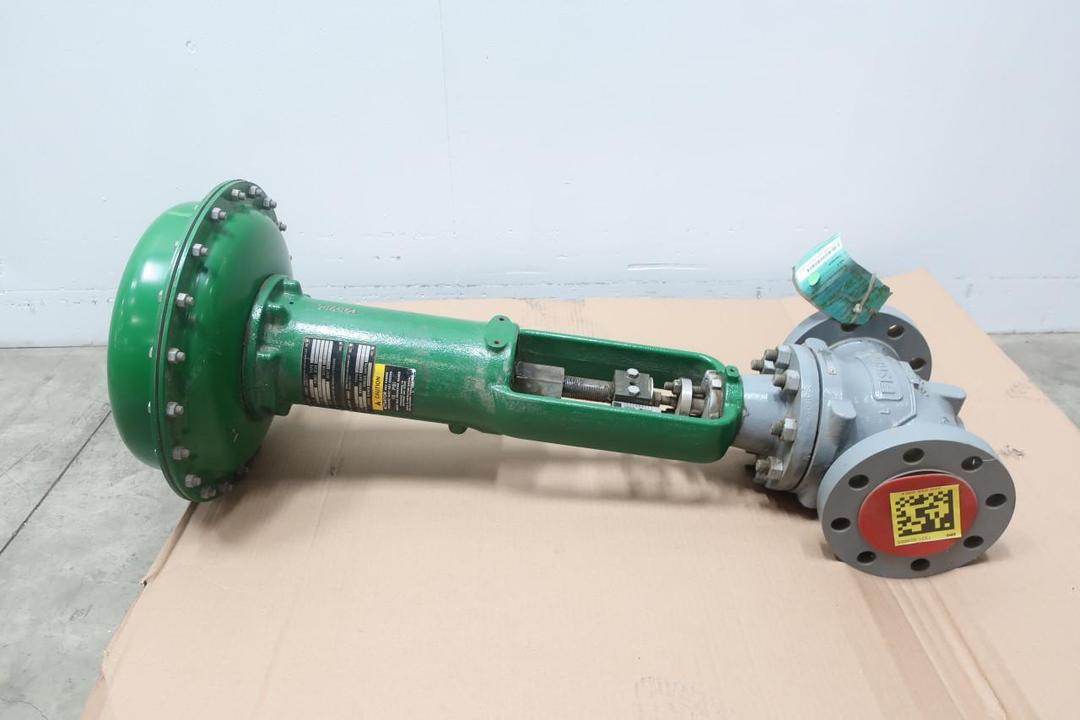 FISHER EZ 667 SIZE 45 PNEUMATIC STEEL FLANGED CONTROL VALVE 3IN 300