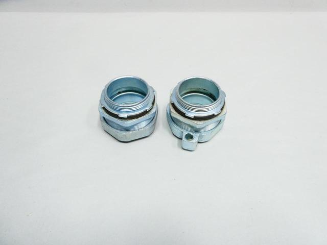 SET OF 2 O-Z/GEDNEY 4Q200L STRAIGHT GROUNDING LIQUIDTIGHT CONNECTOR 2IN